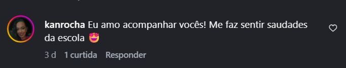 Mensagem de uma família do Colégio CPPEM