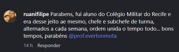 Mensagem de uma família do Colégio CPPEM