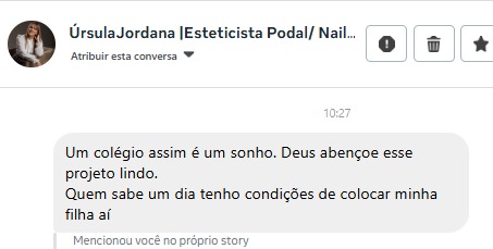Mensagem de uma família do Colégio CPPEM